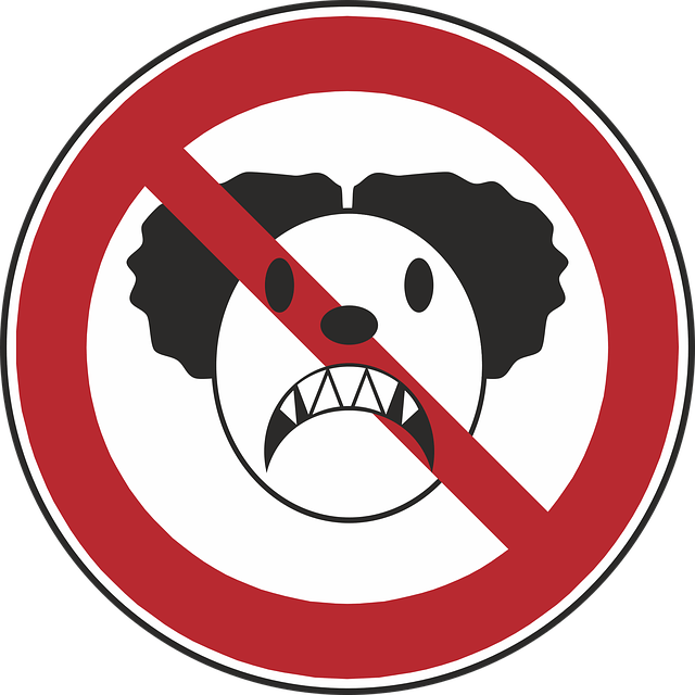 clown with circle and slash in red